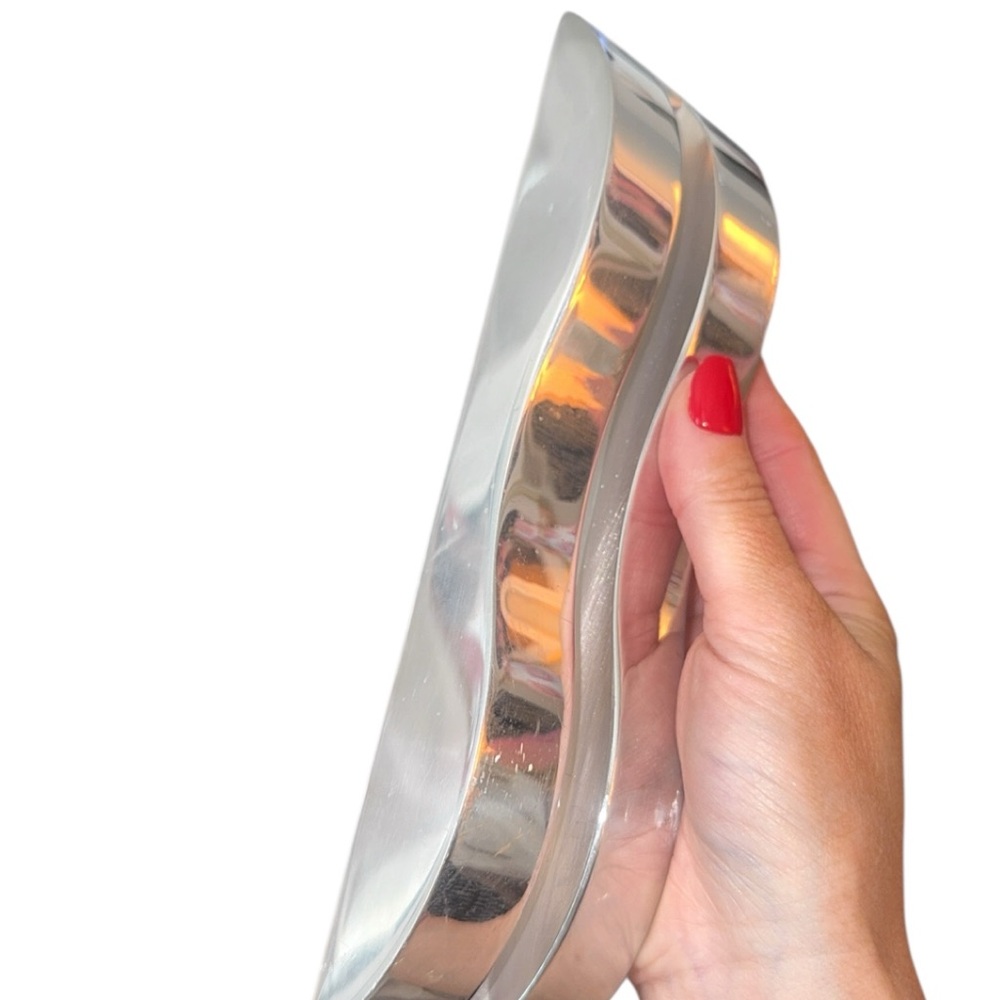 Nambe Wave By Karim Rashid 3050 Picture Photo Frame Stand Holder - Picture 9 of 10